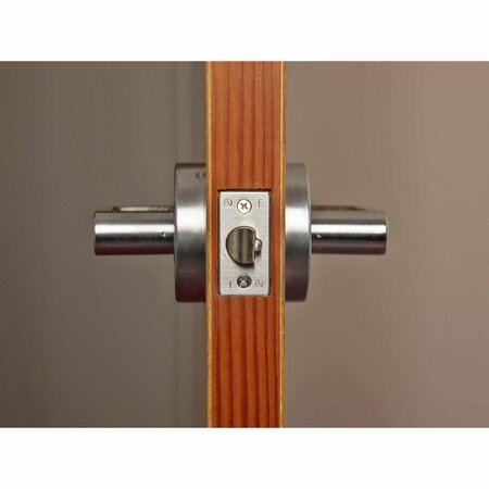 Global Door Controls Std Dty Brushed Chrome Commercial Classroom Door Handle W/ Lock, Clutch Function & IC Core GAL-1170L-IC626